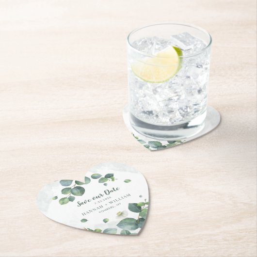 Rett unseres Datums Eukalyptus Greenery Sukkulente Untersetzer (Vor Ort)