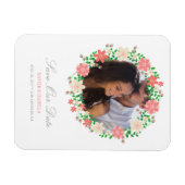 Rett unseres Datums | Floral Wreath Magnet (Horizontal)