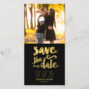 Rett unseres Datums Foto Save the Date Fotokarte