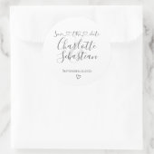 Rett unseres Datums Handgeschriebenes Herz Persona Runder Aufkleber (Tasche)