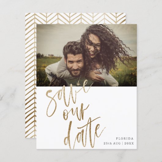 Rett unseres Datums Imitate Gold Calligraphy & Fot (Vorne/Hinten)