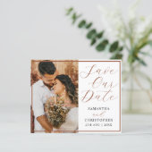 Rett unseres Datums QR Code Foto Hochzeit (Stehend Vorderseite)