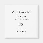 Rett unseres Datums QR für Details Name Datum Webs Magnet (Vorne)