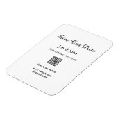 Rett unseres Datums QR für Details Name Datum Webs Magnet (Linke Seite)
