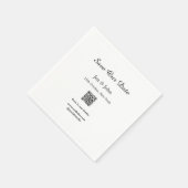 Rett unseres Datums QR für Details Name Datum Webs Serviette (Ecke)