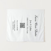 Rett unseres Datums QR für Details Name Datum Webs Wandteppich (Vorderseite (Horizontal))