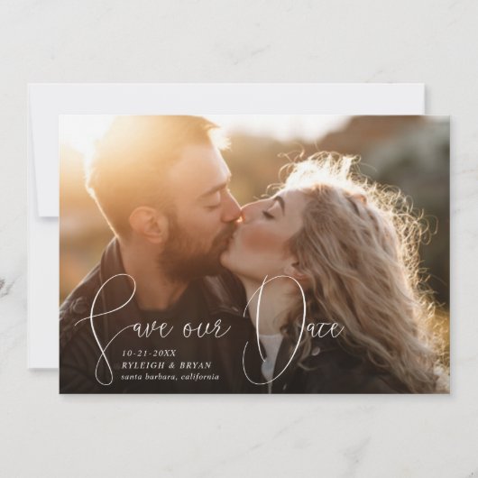 Rett unseres Datums Raffinierte Linien glatter Pen Einladung (Vorderseite)