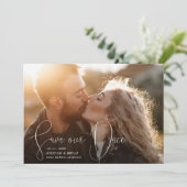 Rett unseres Datums Raffinierte Linien glatter Pen Einladung (Stehend Vorderseite)