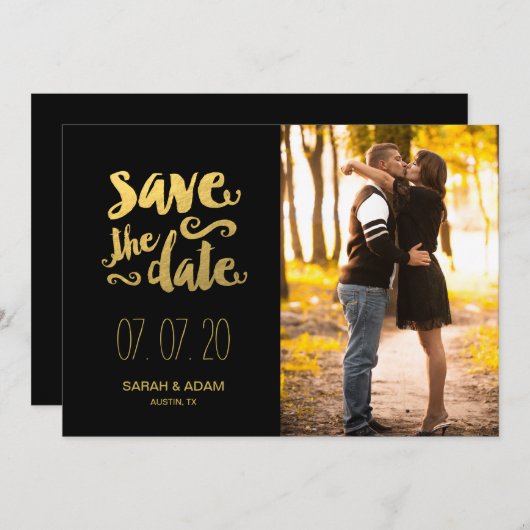 Rett unseres Datums | Save the Date Foto (Vorne/Hinten)