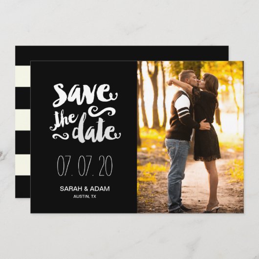 Rett unseres Datums | Save the Date Foto (Vorne/Hinten)