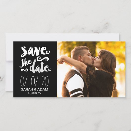 Rett unseres Datums | Save the Date Fotokarte (Vorderseite)