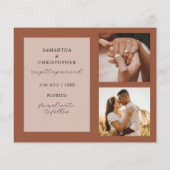 Rett unseres Datums Terracotta Foto Hochzeit (Rückseite)