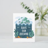 Rett unseres Earth Day Postkarte (Stehend Vorderseite)