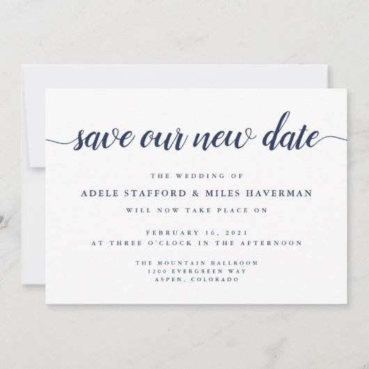 Rett unseres neuen Datums | Hochzeitspause Save The Date (Vorderseite)