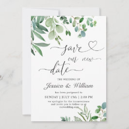 Rett unseres neuen Datums Zurückgestellt Wasserfar Einladung