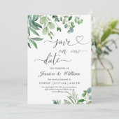 Rett unseres neuen Datums Zurückgestellt Wasserfar Einladung (Stehend Vorderseite)