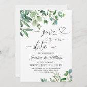 Rett unseres neuen Datums Zurückgestellt Wasserfar Einladung (Vorne/Hinten)