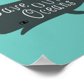 Rett unseres Ozeans Umwelt Whale Blue Poster (Ecke)