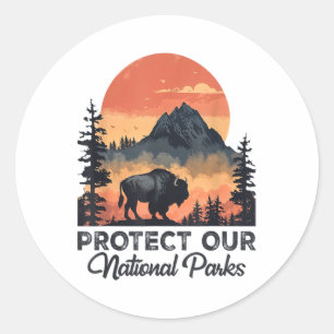 Rett unseres ParkResist Service Bison Buffa Runder Aufkleber