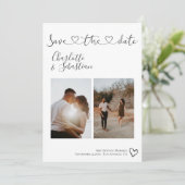 Rett unseres Personalisierten Fotos mit dem Datum Save The Date (Stehend Vorderseite)