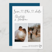 Rett unseres Personalisierten Fotos mit dem Datum Save The Date (Vorne/Hinten)