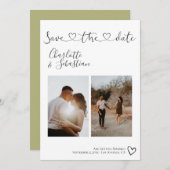 Rett unseres Personalisierten Fotos mit dem Datum Save The Date (Vorne/Hinten)