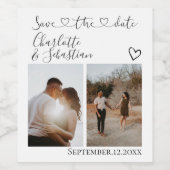 Rett unseres Personalisierten Fotos mit dem Datum  Weinetikett (Einzelnes Label)