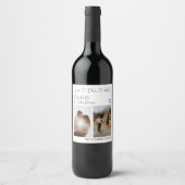 Rett unseres Personalisierten Fotos mit dem Datum  Weinetikett (Vorderseite)