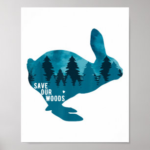 Rett unseres Schutzhasen für den Holzschutz Poster