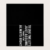 rett visitenkarten (Außenseite Aufgefaltet)