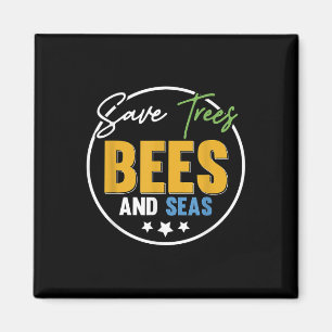 Rett von Bienen und Meeresumwelt Magnet