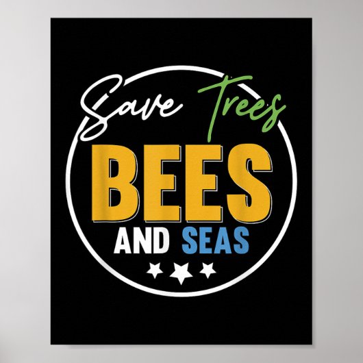 Rett von Bienen und Meeresumwelt Poster (Vorne)