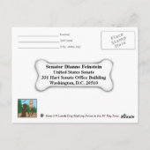 Rett von Leash Dog Walking Senator Feinstein Postkarte (Rückseite)