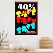 Rett-Vorlage für Geschäftszeichen/Plakat Gerettet Poster (Küche)