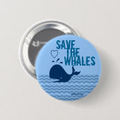 Rett Wale - umweltbewusst Button (Vorne & Hinten)