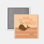 Rett Wale - umweltbewusst Magnet (Vorderseite/Rückseite)