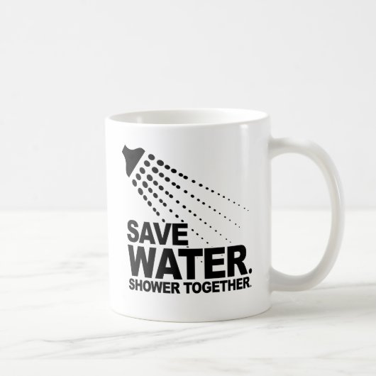 RETT WASSER. DUSCHE ZUSAMMEN. KAFFEETASSE (Rechts)