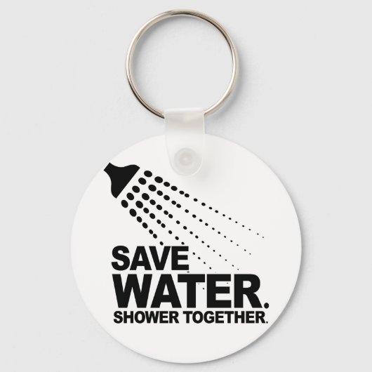 RETT WASSER. DUSCHE ZUSAMMEN. SCHLÜSSELANHÄNGER (Vorderseite)