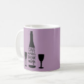 Rett Wasser trinken Wein Schwarze Flasche Zwei Glä Kaffeetasse (Vorderseite Links)