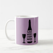 Rett Wasser trinken Wein Schwarze Flasche Zwei Glä Kaffeetasse (Links)