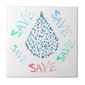 Rett Wassertropfen Funky Fliese (Vorderseite)