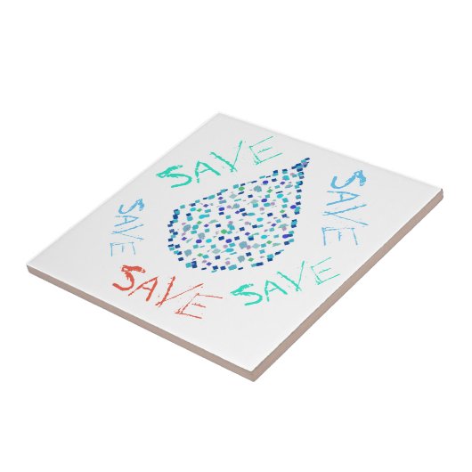 Rett Wassertropfen Funky Fliese (Seite)