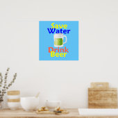 Rett Water Drink Biere POSTER drucken (Küche)