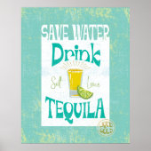 Rett Water Drink Tequila Boho Cowgirl Südwest Poster (Vorne)