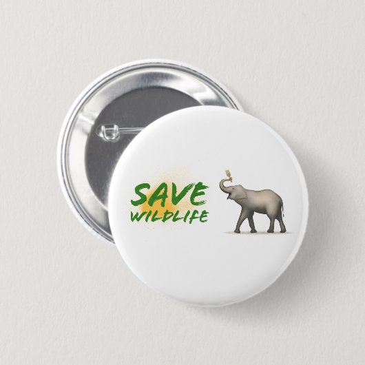 Rett Wildtiere, Mutter Natur Button (Vorne & Hinten)