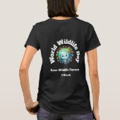 Rett Wildtiere. Welttag der Wildtiere T-Shirt (Rückseite)