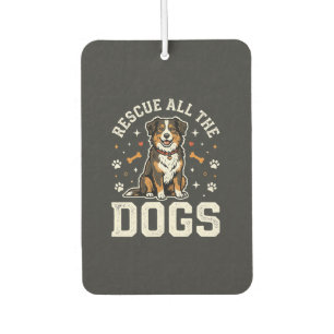 Rette alle Hunde Vintage Hund Autolufterfrischer