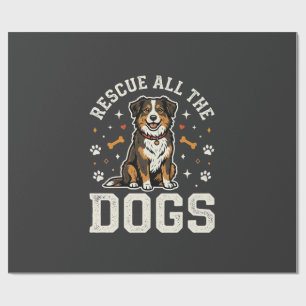 Rette alle Hunde Vintage Hund Geschenkpapier