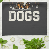 Rette alle Hunde Vintage Hund Geschirrtuch (Gefaltet)