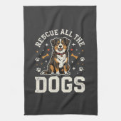 Rette alle Hunde Vintage Hund Geschirrtuch (Vertikal)